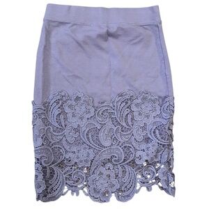 Haute Monde Lace Lilac Pencil Bodycon Skirt Women’s S Spring Office Easter Girly